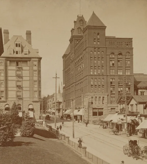 Morrison Street, Portland, Oregon, 1896. Stereograph by B. W. Kilburn.